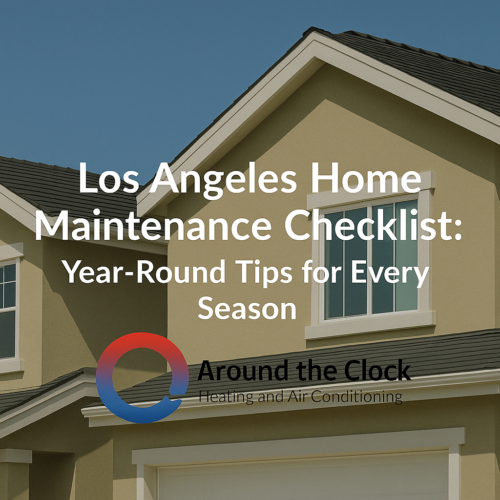 los angeles home maintenance checklist from around the clock heating and AC